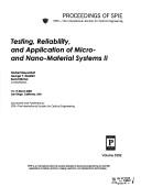 Cover for Testing, reliability, and application of micro- and nano-material systems II