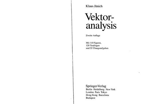 Cover for Vector analysis