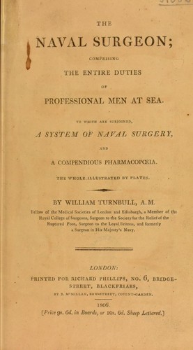 Cover for The naval surgeon; comprising the entire duties of professional men at sea. To which are subjoined, a system of naval surgery, and a compendious pharmacopoeia