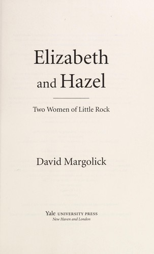 Cover for Elizabeth and Hazel
