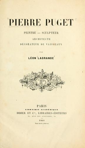 Cover for Pierre Pugét