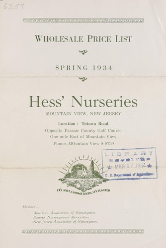 Cover for Wholesale price list