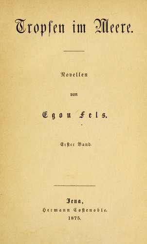 Cover for Tropfen im Meere