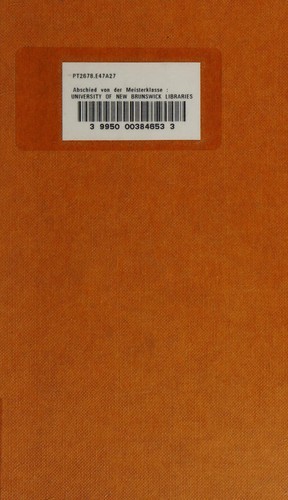 Cover for Abschied von der Meisterklasse