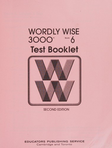Cover for Wordly Wise 3000 Grade 6 Single Test