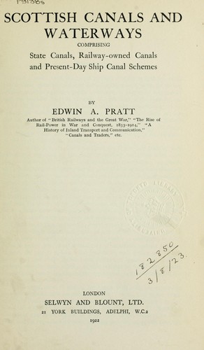 Cover for Scottish canals and waterways