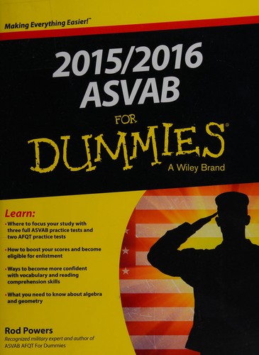 Cover for 2015/2016 ASVAB for dummies
