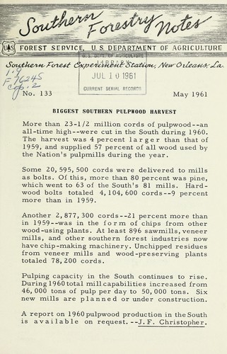 Cover for Southern forestry notes