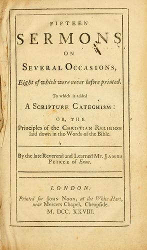Cover for Fifteen sermons on several occasions, eight of which were never before printed