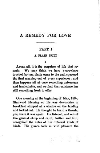 Cover for A remedy for love