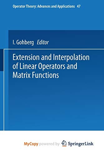 Cover for Extension and Interpolation of Linear Operators and Matrix Functions