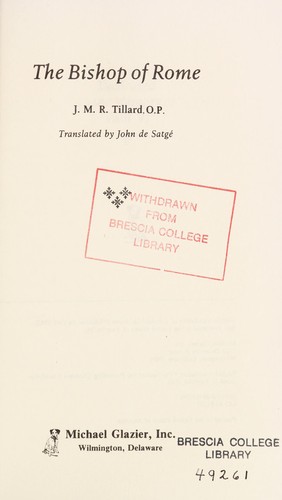 Cover for The Bishop of Rome