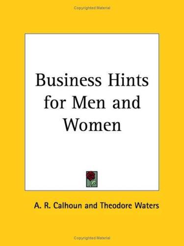Cover for Business Hints for Men and Women