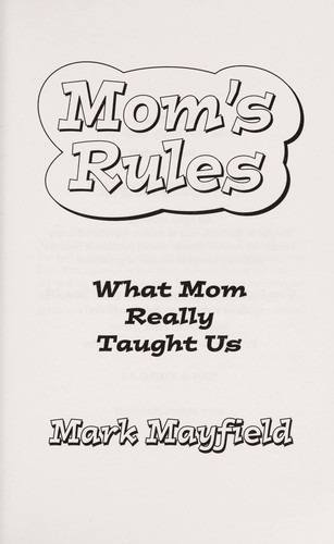 Cover for Mom's Rules