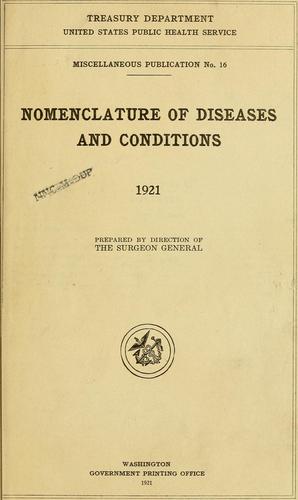 Cover for Nomenclature of diseases and conditions.
