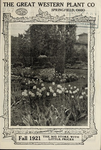 Cover for Fall 1921 [catalog]