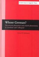 Cover for Whose German?