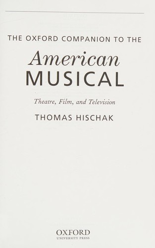 Cover for The Oxford Companion to the American Musical