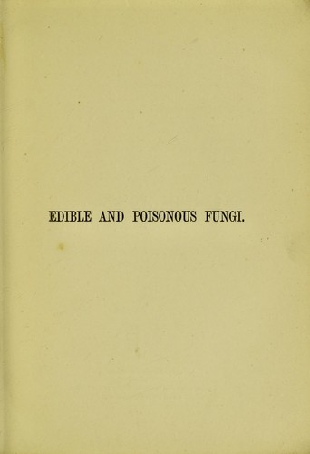 Cover for Mushrooms and toadstools