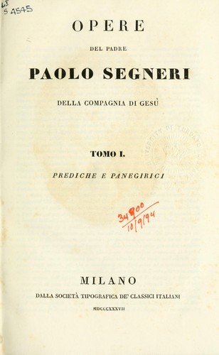 Cover for Opere