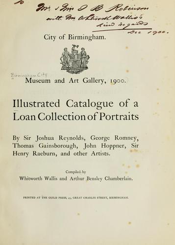 Cover for Illustrated catalogue of a loan collection of portraits by Sir Joshua Reynolds, George Romney, Thomas Gainsborough, John Hoppner, Sir Henry Raeburn, and other artists.