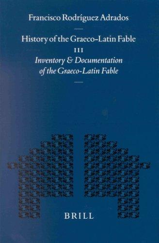 Cover for History of the Graeco-Latin Fable