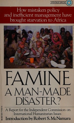 Cover for Famine, a man-made disaster?