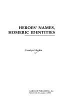 Cover for Heroes' names, Homeric identities