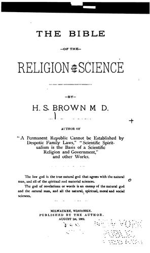 Cover for bible of the religion of science