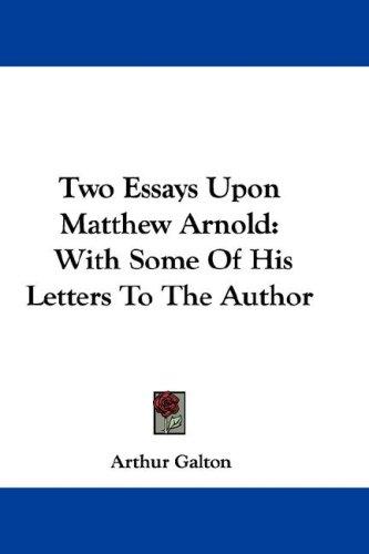 Cover for Two Essays Upon Matthew Arnold