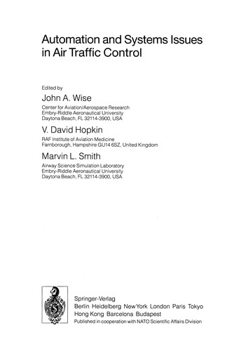 Cover for Automation and Systems Issues in Air Traffic Control