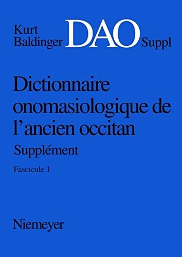 Cover for Dictionnaire onomasiologique de l'ancien occitan.