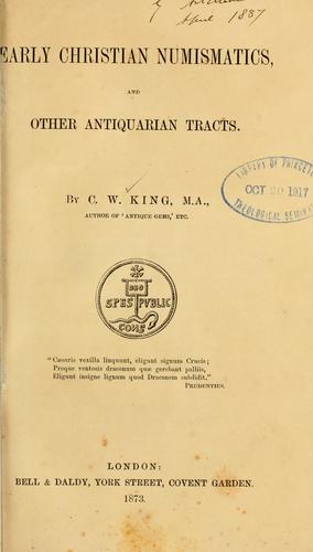 Cover for Early Christian numismatics, and other antiquarian tracts