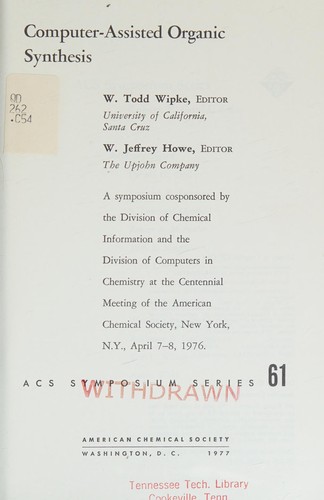 Cover for Computer-Assisted Organic Synthesis