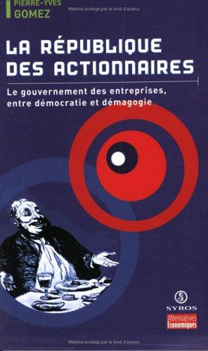 Cover for La République des actionnaires