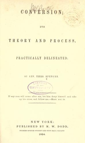 Cover for Conversion, its theory and process
