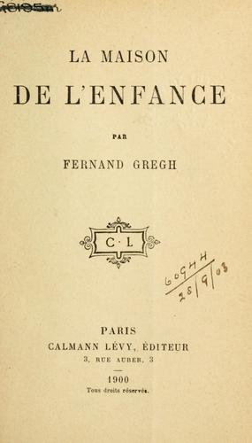 Cover for maison de l'enfance.