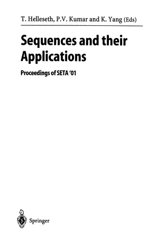 Cover for Sequences and their Applications