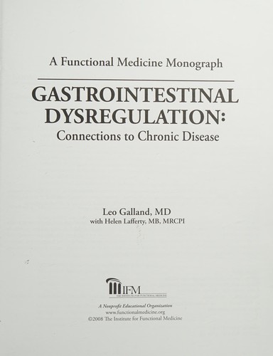 Cover for Gastrointestinal dysregulation