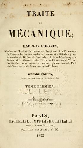 Cover for Traité de mécanique