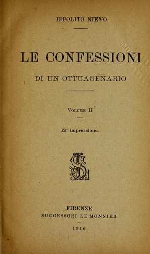 Cover for Le confessioni di un ottuagenario