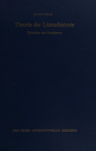 Cover for Theorie der Literarhistorie