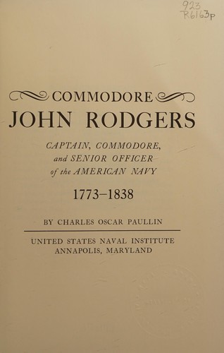 Cover for Commodore John Rogers