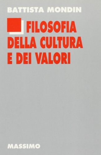 Cover for Filosofia della cultura e dei valori