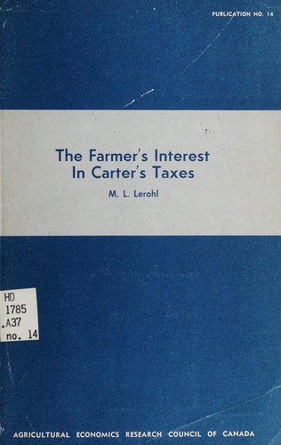 Cover for The farmer's interest in Carter's taxes