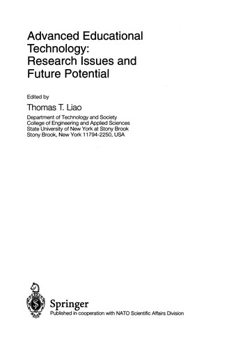 Cover for Advanced Educational Technology: Research Issues and Future Potential