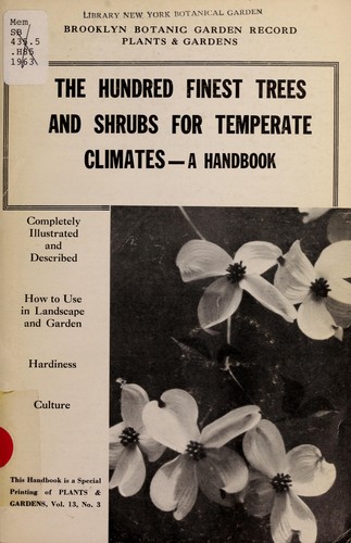 Cover for The hundred finest trees and shrubs for temperate climates