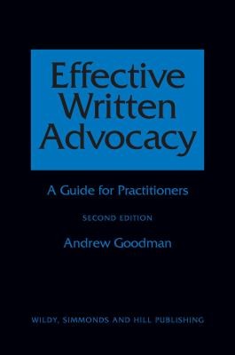 Cover for Effective Written Advocacy A Guide For Practitioners