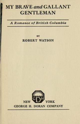 Cover for My brave and gallant gentleman