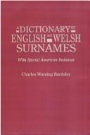 Cover for A Dictionary of English and Welsh Surnames With Special American Instances (#330)